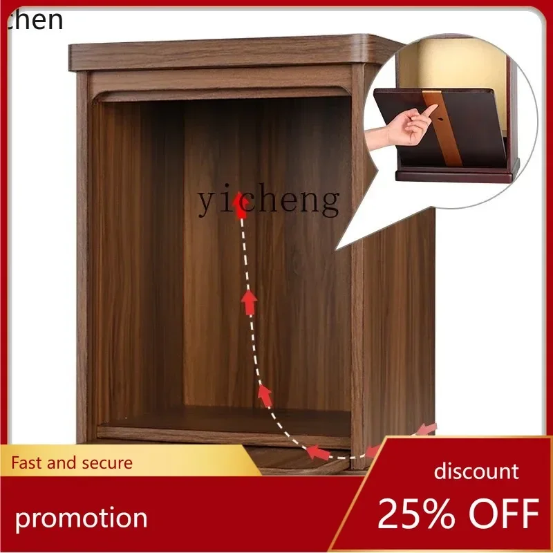r5.21  Solid Wood Buddha Shrine with Door God of Wealth Guanyin Cabinet Altar Altar Sets Wall Cupboard