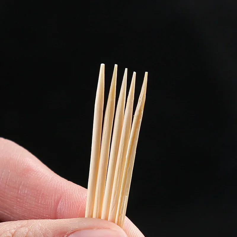 Natural Bamboo Toothpick Disposable Double-headed Zahnstocher Tandenstokers for Bar Restaurant Home Fruit Tooth Sticks