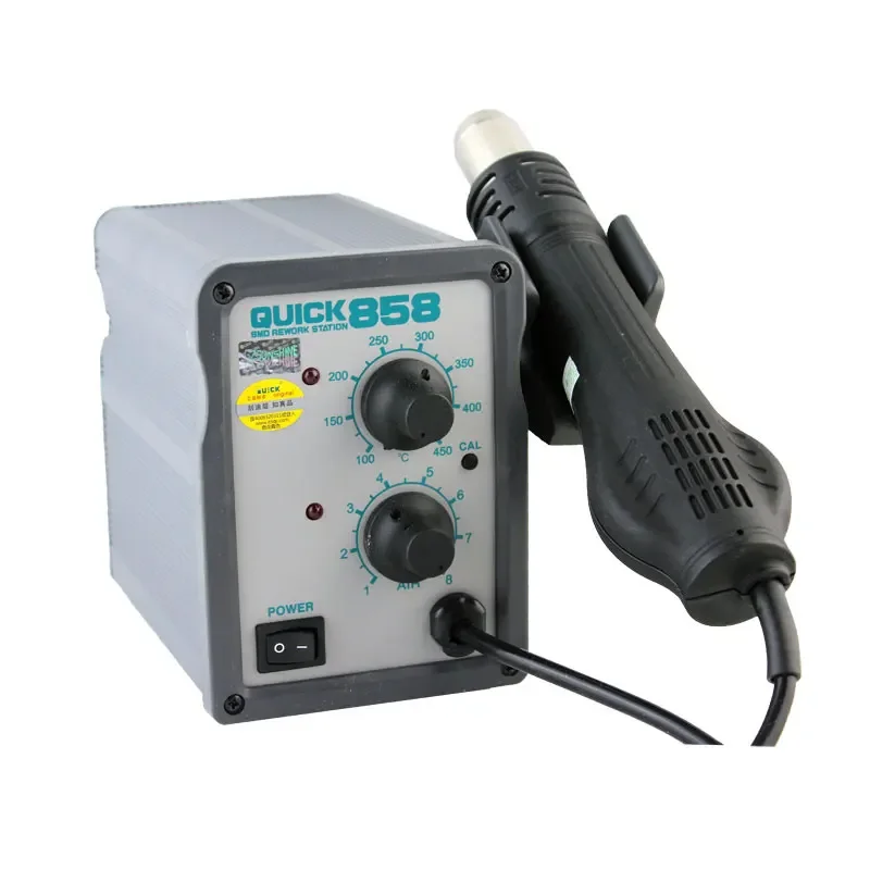 

QUICK 858 Universal LCD SMD Electronic Thermostatic hot air Heat Gun intelligent welding gun soldering station for Mobile Repair