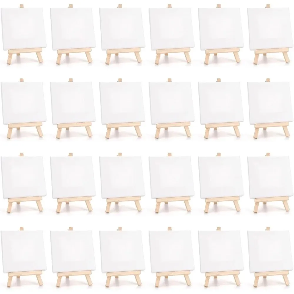 new arrival canvases and easel set for adult artists - tabletop wooden display stand small desktop sketching tripod art supplies