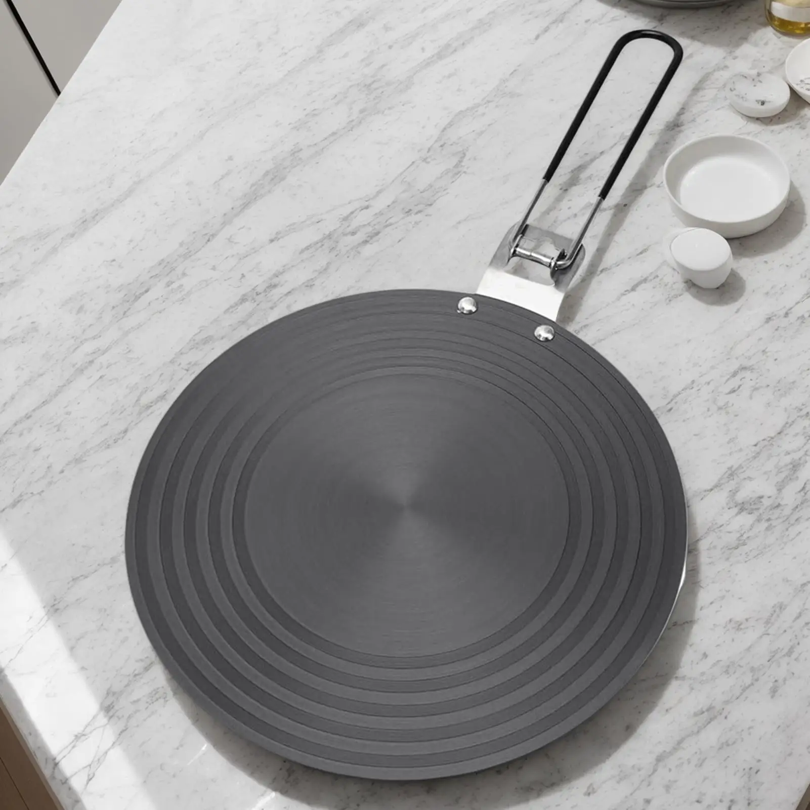 

Переходная пластина для индукционной варочной панели 9,45 дюйма, теплопроводящая пластина, диск-конвертер для кастрюли со складной ручкой для алюминиевой керамики