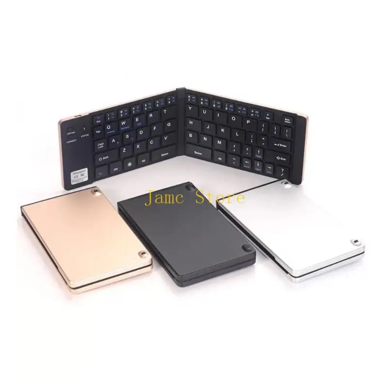 LX0B Universal 66 Keys Folding Bluetooth-compatible Keyboard Wireless Rechargeable Pocket Sized for Phone Flat