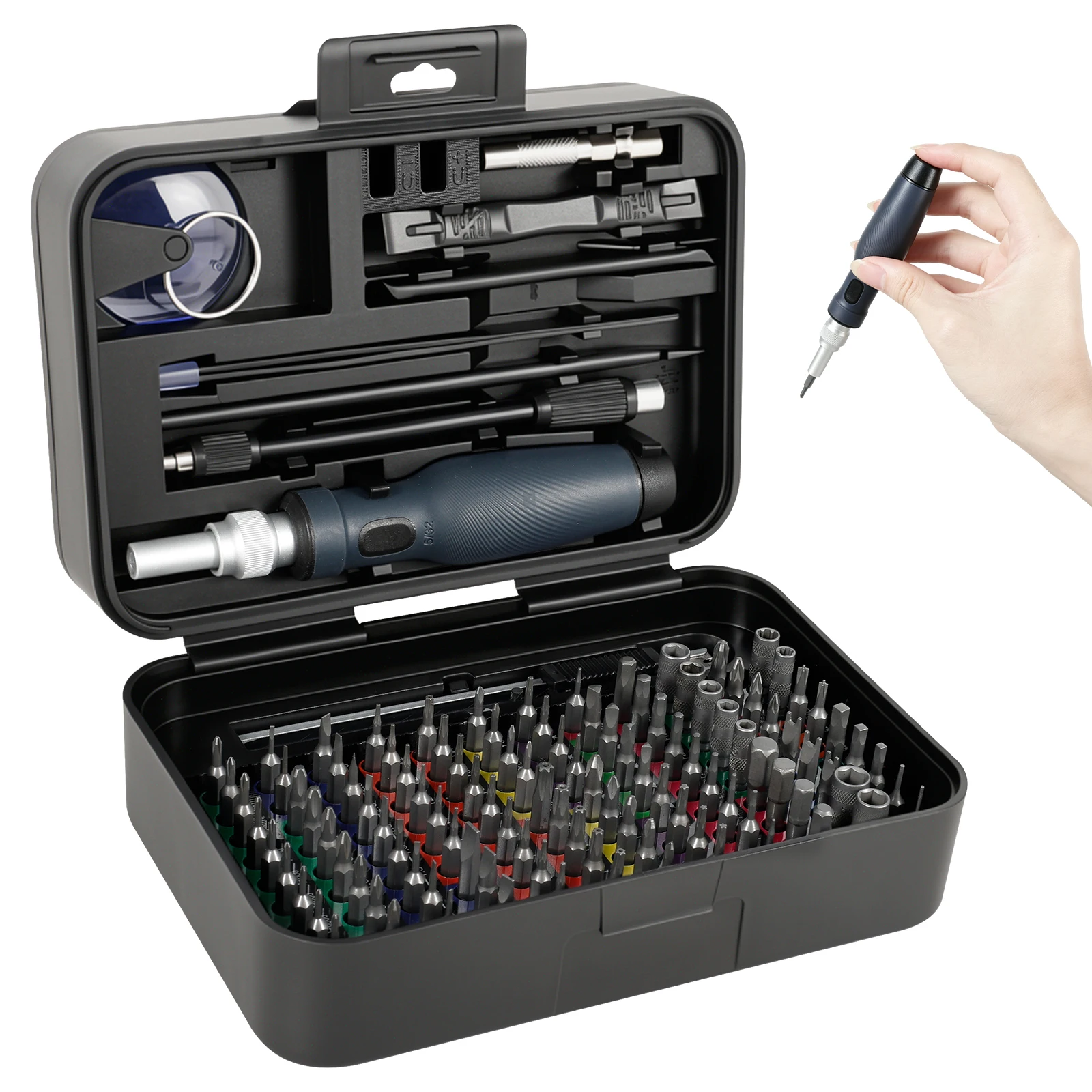 132 In 1 Precision Screwdriver Set 108 Magnetic Bits Repair Kit For Electronics Phone Laptop Tablet Watch Computer PC DIY