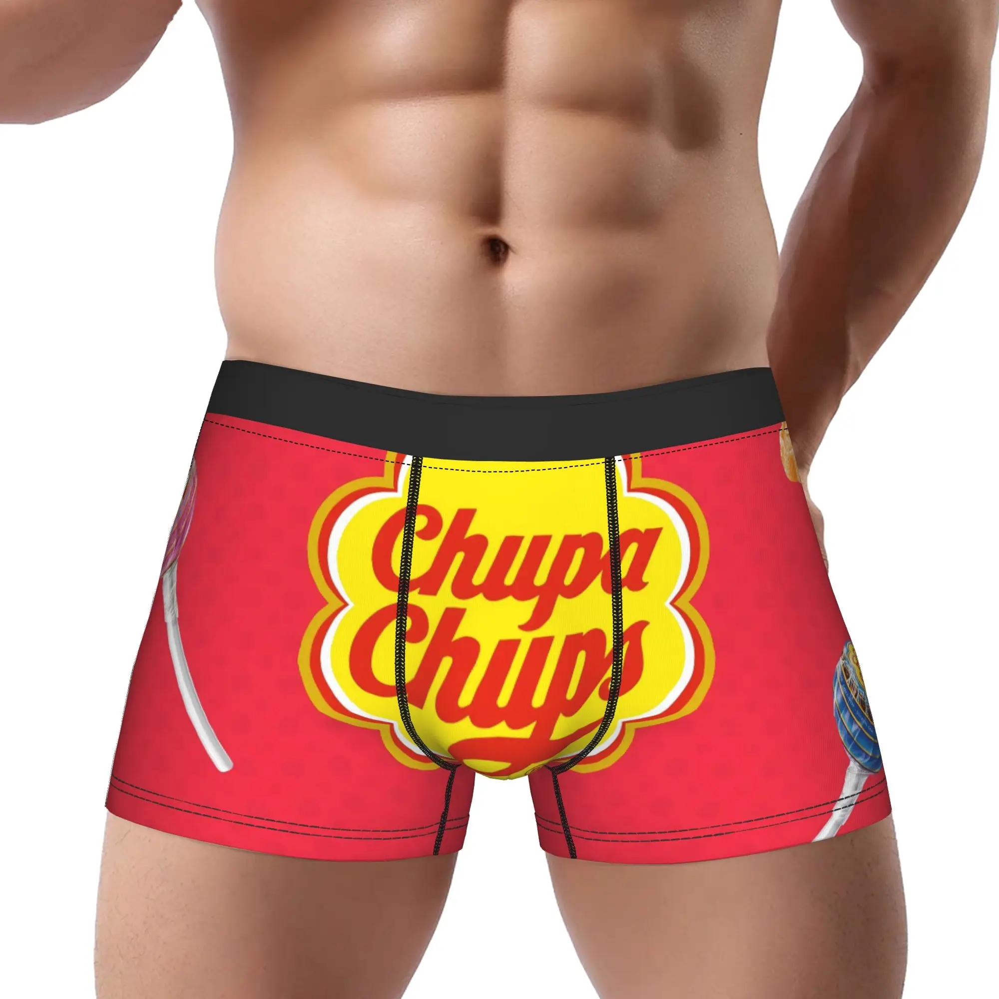 Chupa Chups Chupa Chups Underpants Ropa interior transpirable para hombre, pantalones cortos estampados, calzoncillos tipo bóxer