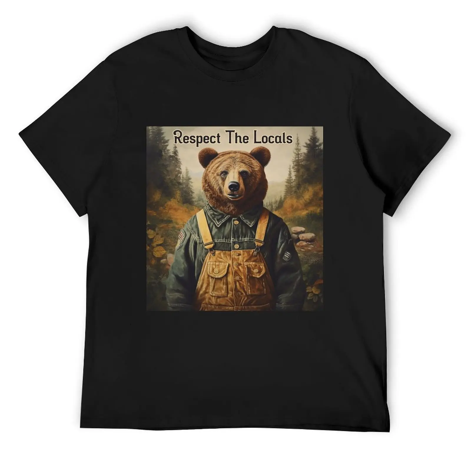 

Bear in overalls - Respect the Locals T-Shirt heavyweights vintage t shirts customs korean fashion mens designer t shirt