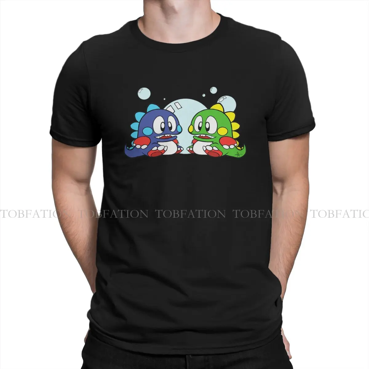 Bubbling Bubble Bobble Game Men T Shirt Cotton Punk O-Neck TShirt Harajuku Streetwear