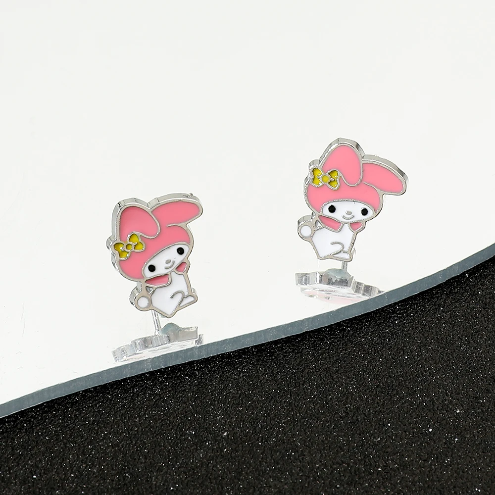 Sanrio Cartoon My Melody Earrings Sweet Girl Campus Style Earrings Fashion Cute Earrings Gifts