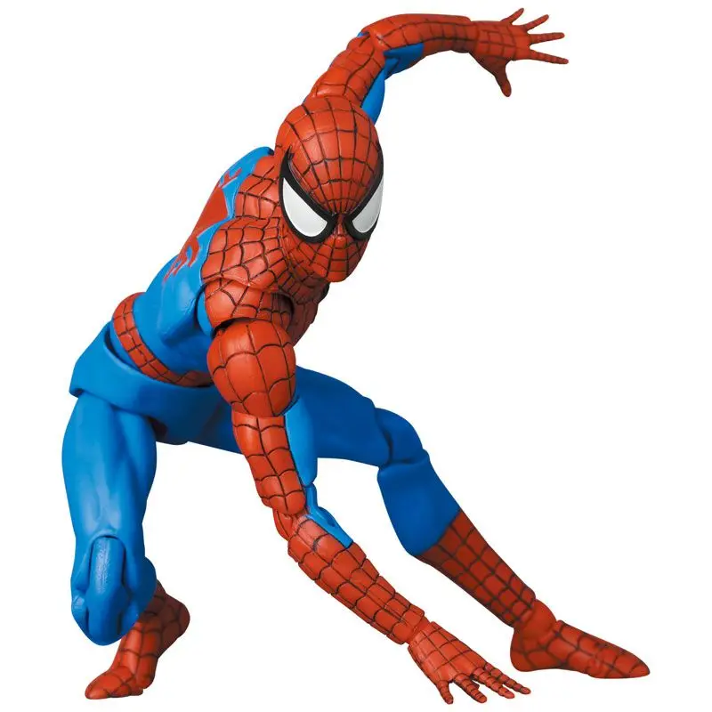 In Stock 100% Original Medicom Toy Mafex No.185 Spider man Classic Costume Anime Action Collection Figures Model Toys Gifts