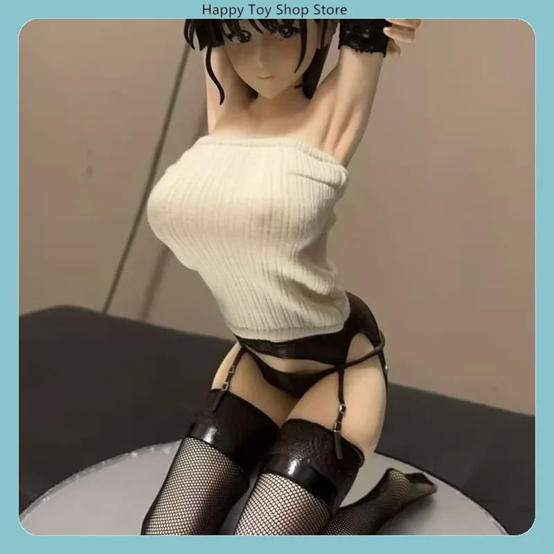 

28cm Beautiful Girl Kneeling Pose Anime Figure Model Statue Desktop Decoration