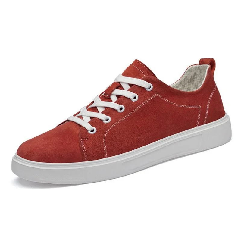 

Men's Suede Elevator Shoes 6cm Hidden Heel Breathable Comfortable Casual Leather Lift Sneakers for Height Increase