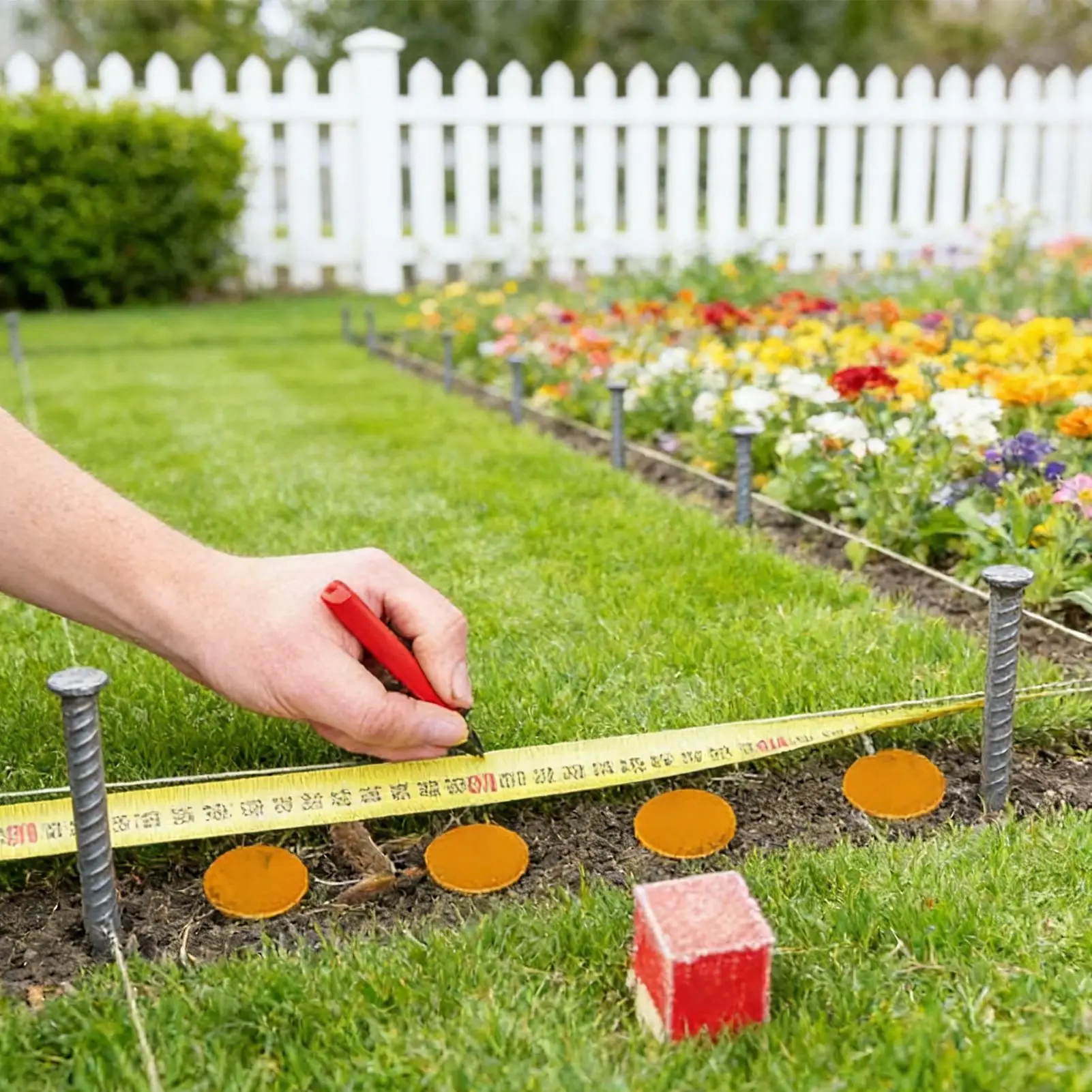 أوتاد مسح الفناء مكونة من قطعتين عالية الوضوح ومقاومة للطقس وعلامات مسح علامات درب لحديقة درب ساحة درب الممر