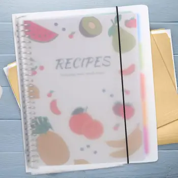 ห้องครัวสูตรโน้ตบุ๊คการวางแผนสูตรหนังสือในครัวเรือน Recipe Planner สูตร DIY โน้ตบุ๊ค Hand Ledger Binder สูตรอุปกรณ์เสริม