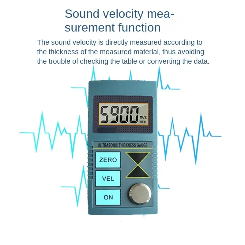 500 Degree Temperature Ultrasonic Thickness Gauge 0.01mm Metal Plastic Steel Pipe Steel Plate