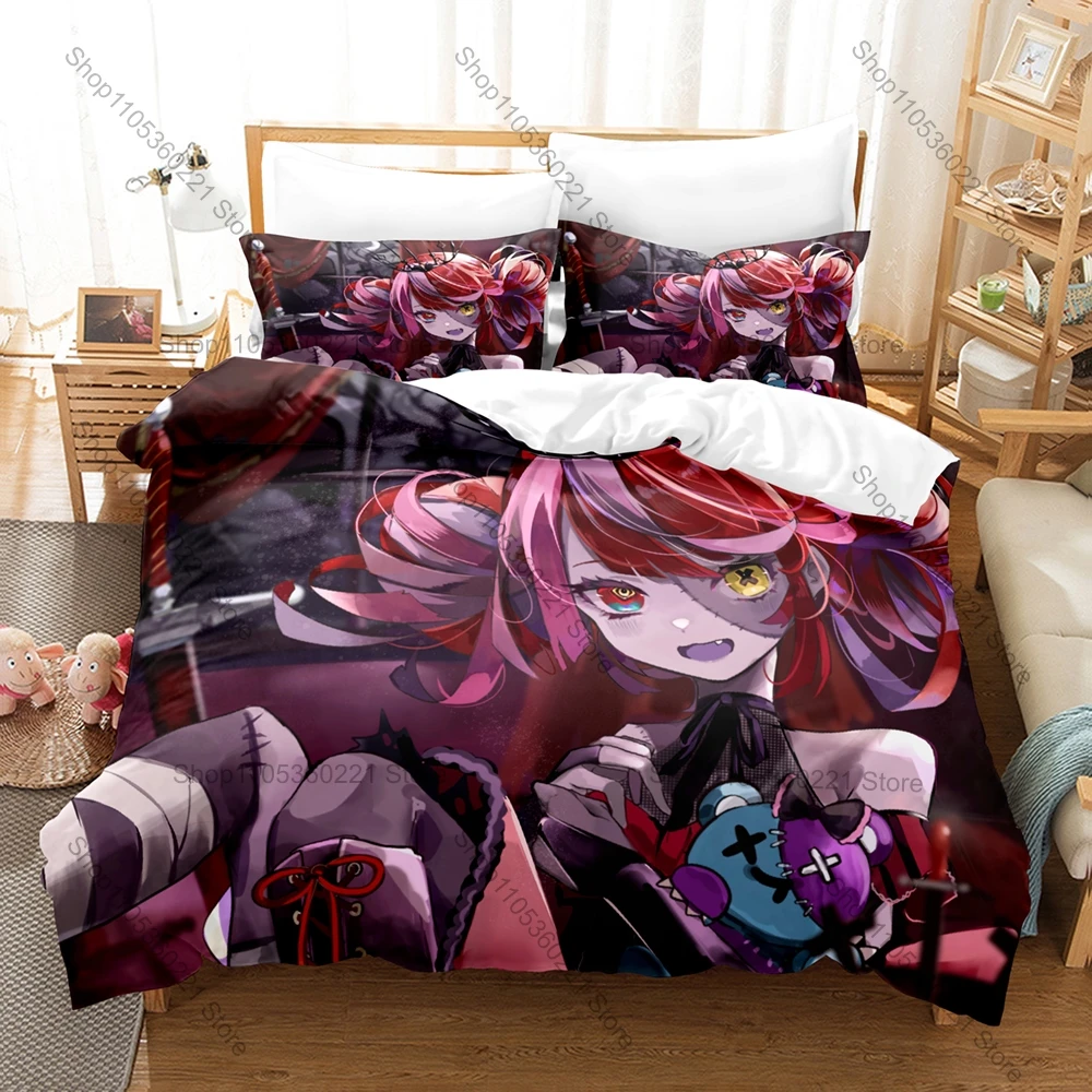 Gothic Zombie Ollie Sword Udin Bear Mascot Print Duvet Cover + 2 Pillowcases Twin Full Queen King 2026 Kawaii Bedding Set