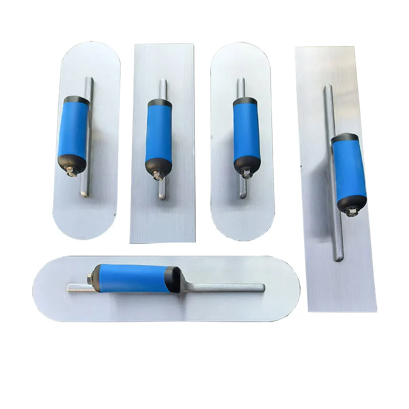 

High Carbon Steel Finishing Trowel with Adjustable Screw Handle - Flat and Round Head Plastering Tool