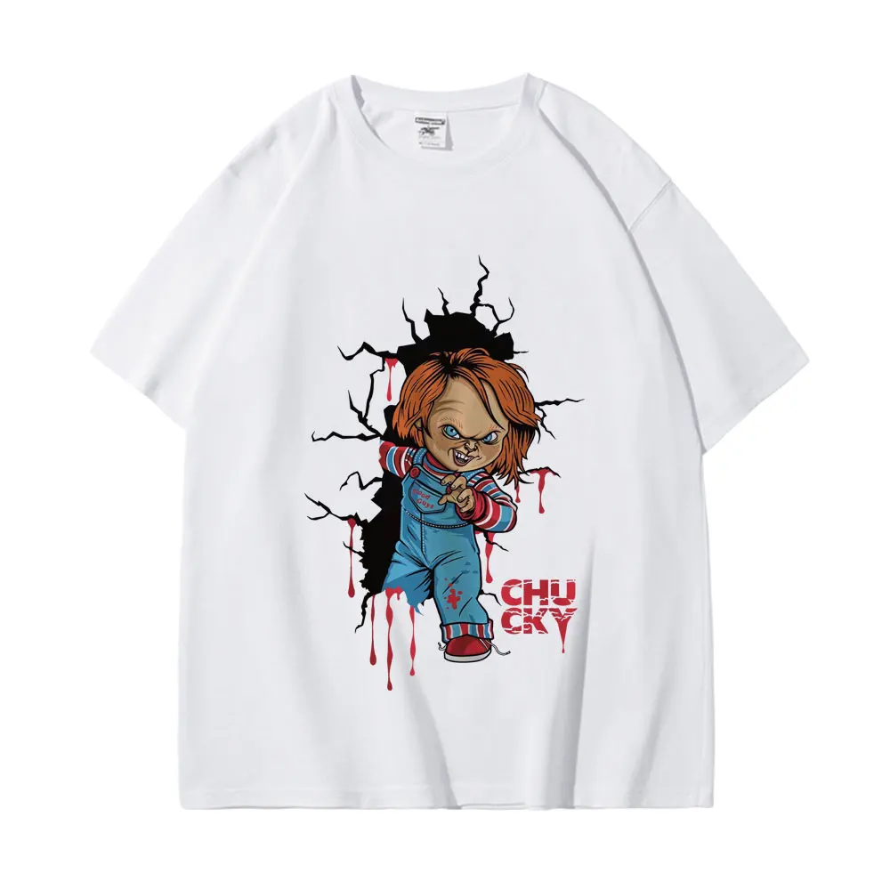 Horror Movie Child's Play Chucky Graphic T Shirts High Street Fashion Oversized T-shirt Summer Men Women Gothic Vintage T-shirts