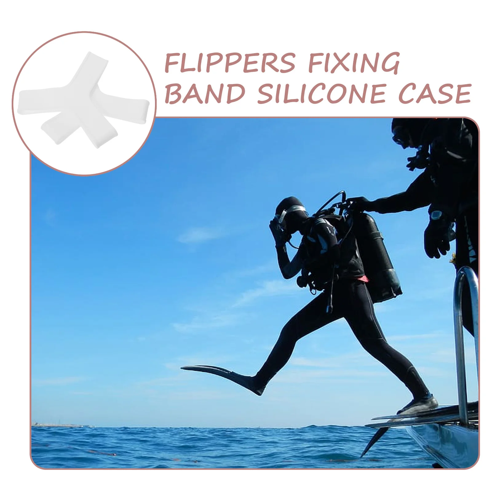 

1Pair Diving Fin Heel Strap Silicone Fixed Bands Efficient Underwater Movement Durable Flexible Fins Accessories