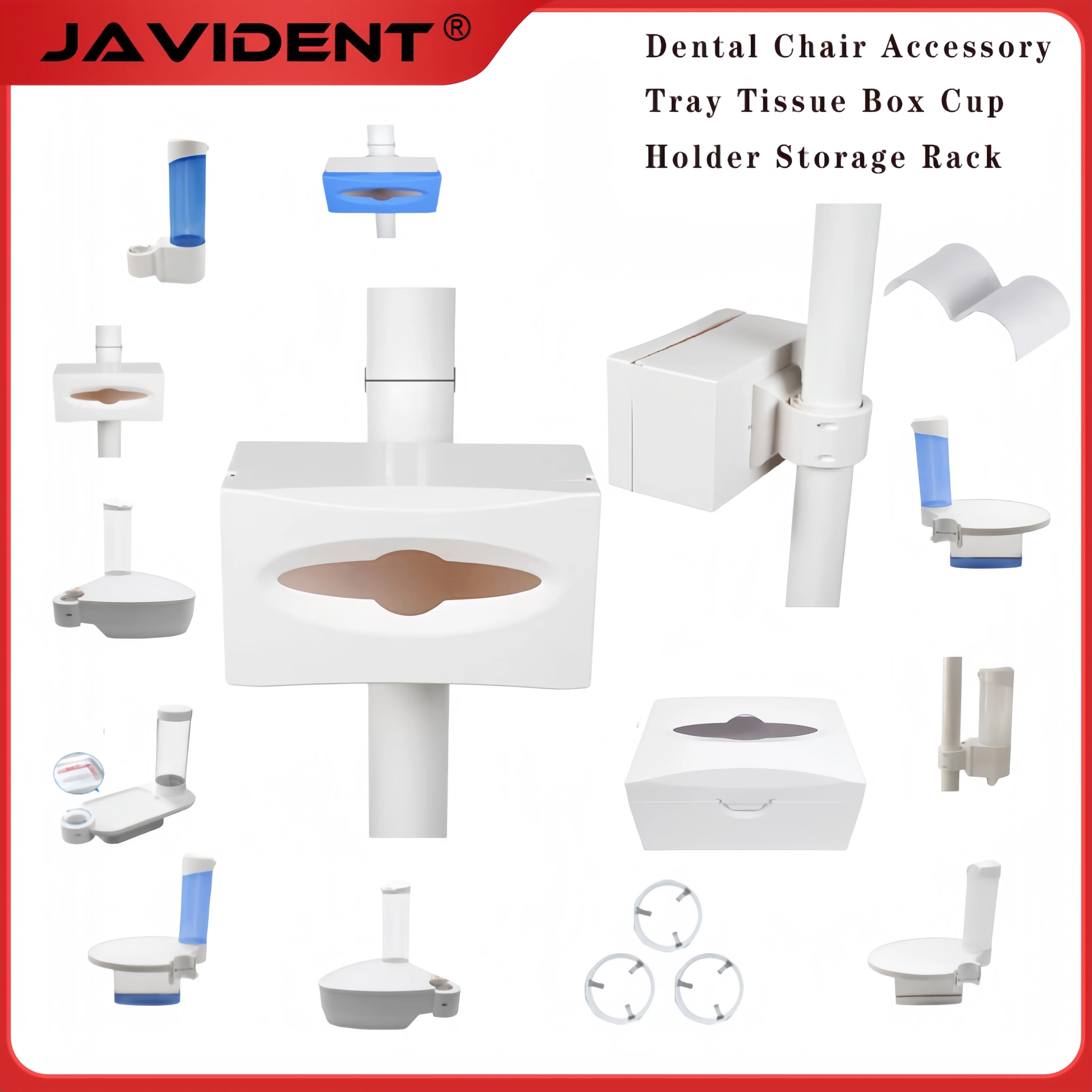 Dental Chair Accessories: Tray, Cup Holder, Dental Storage Tray, Cup Holder; Comprehensive Dental Instruments and Equipment