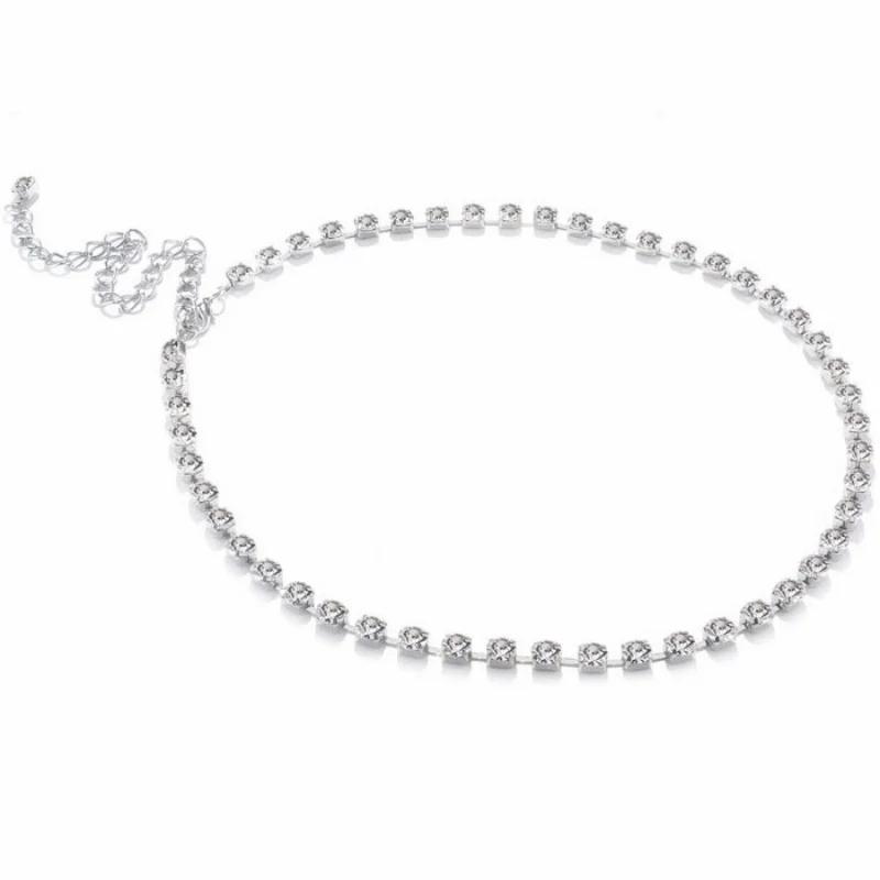 Große Diamant-Mode-Strass-Taillenkette für Damen, verstellbare Metall-Körperkette für Kleider, Bauchtanz-Wasserdiamantgürtel – Detail 9