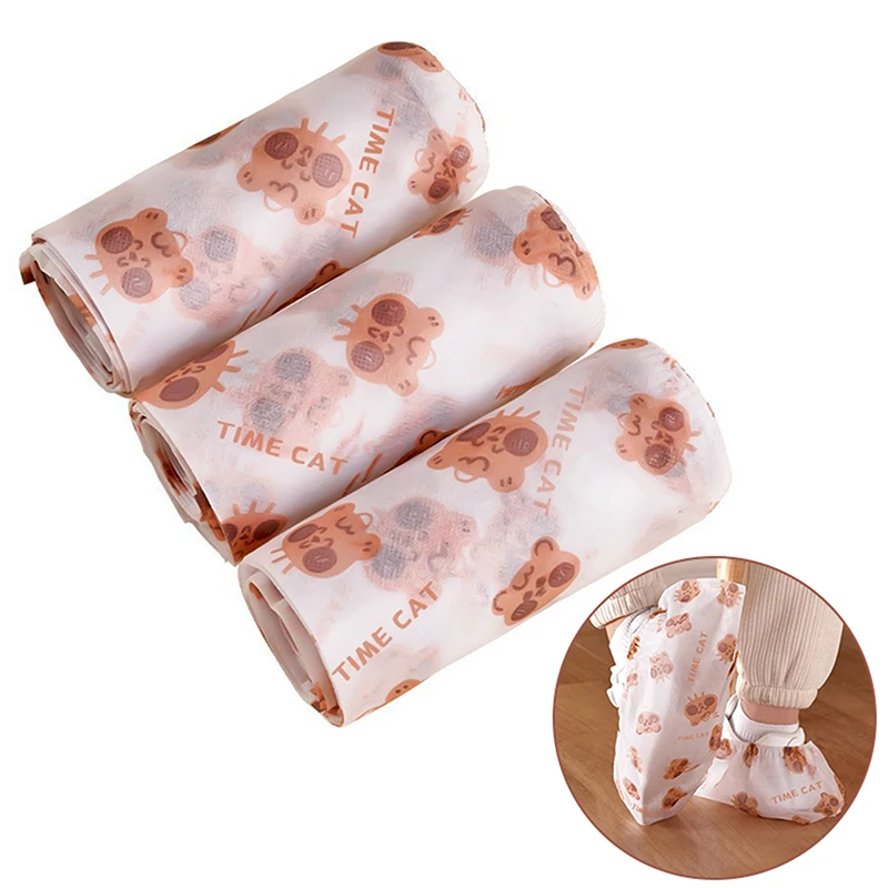 Disposable Shoe Covers Breathable Thickened Non-slip Household Shoe Accessories Shoe Cover Printed Cartoon Dustproof Foot Cover