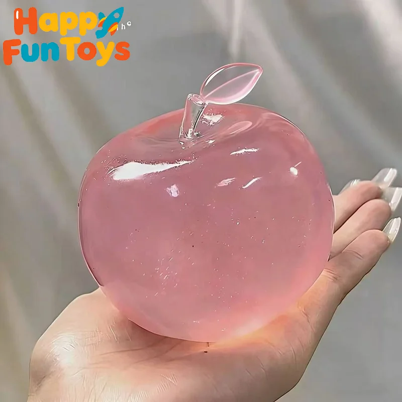 Green Pink Apple Stress Balls Soft Fidget Sensory Toys for ADHD Autism Slow Rebound Squeeze Toy for Adults Kids Gifts