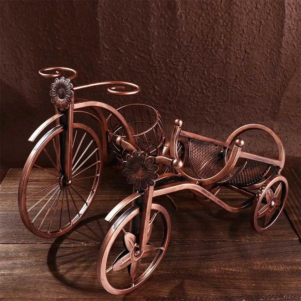 Home Decoration Tricycle Shape Decorative European Style Wine Bottle Holder Wine Display Stand Wine Rack Kitchen Organizer