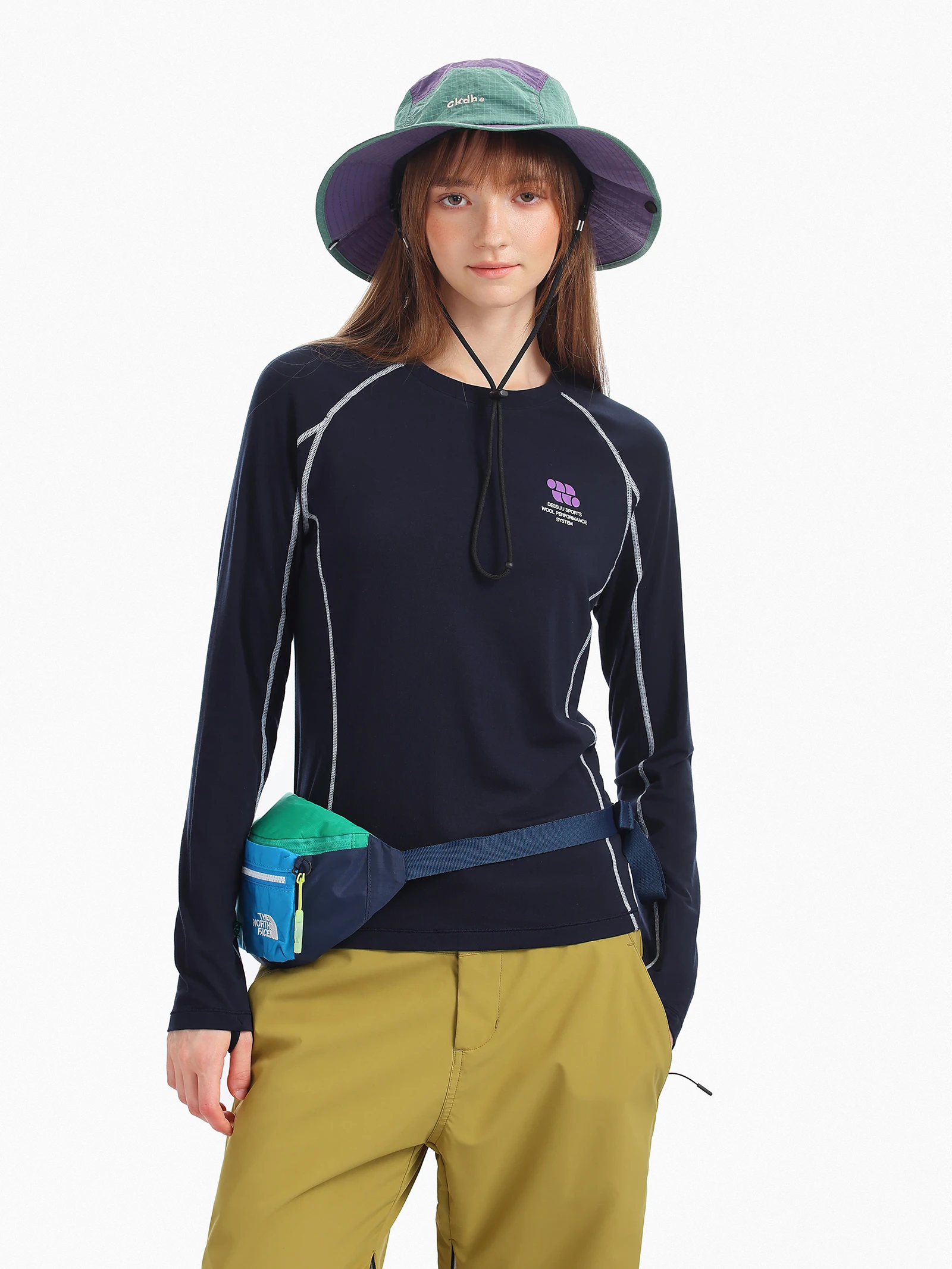 DSU Women's Long Sleeve T-Shirt Wool Blend Lyocell Fiber Breathable Comfortable Commute Style Autumn Fashion Ladies Top