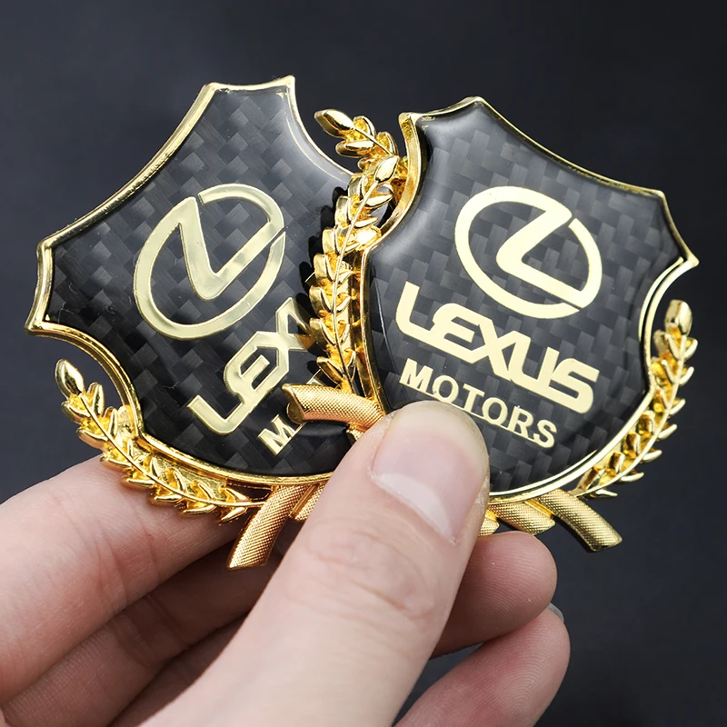 2PCS 3D Metal Shield Emblem Car Side Body Trunk Badge Sticker For