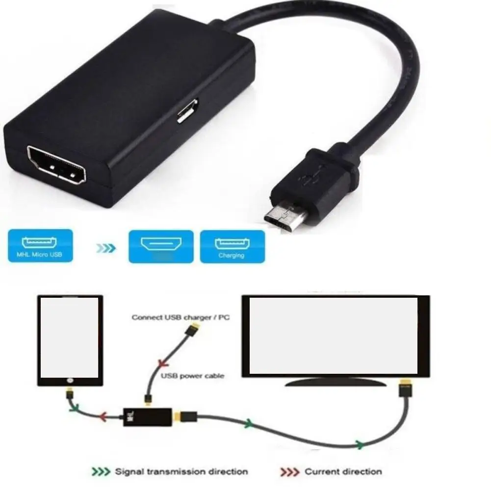 مايكرو USB 2.0 MHL إلى HDMI محول كابل متوافق HD 1080P HDTV مهائي كابلات لسامسونج HTC LG أندرويد