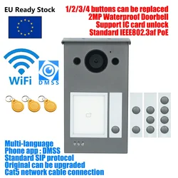 DH Logo Multi-language VTO3311Q-WP 802.3af PoE IP Villa Wi-Fi Doorbell,Video intercom,IP Door Phone,P2P Cloud,Door Station