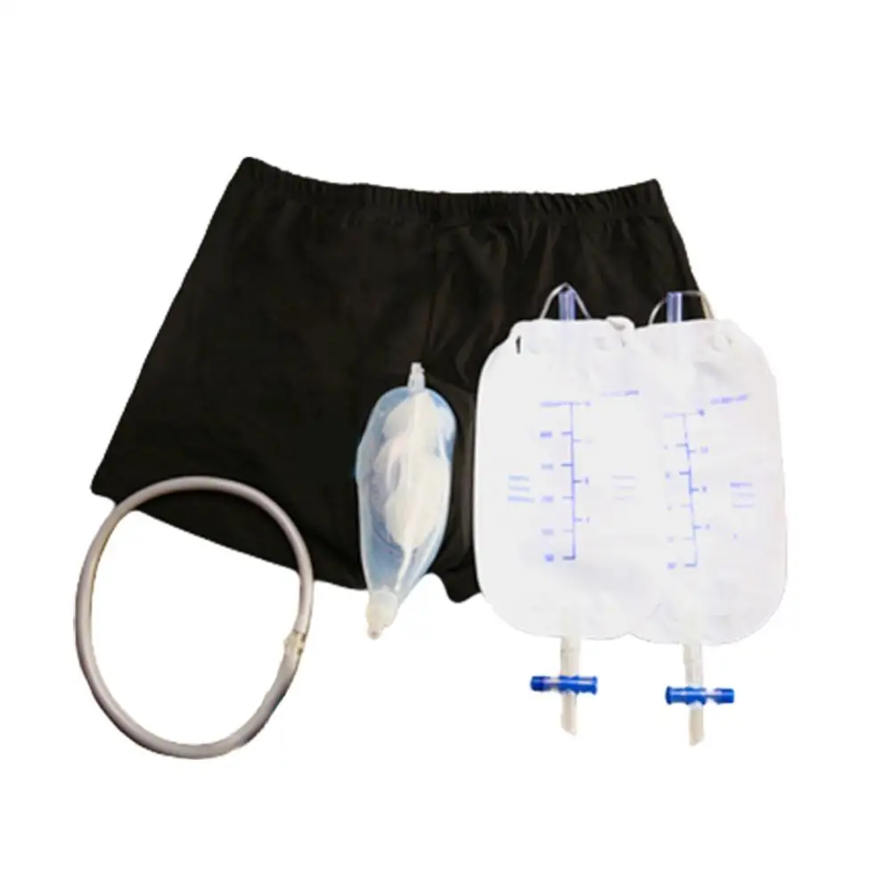 Urine Collector Silicone Adults Man Woman Elderly Urinal with Urine Catheter Bags Women Urine Catheter Bags