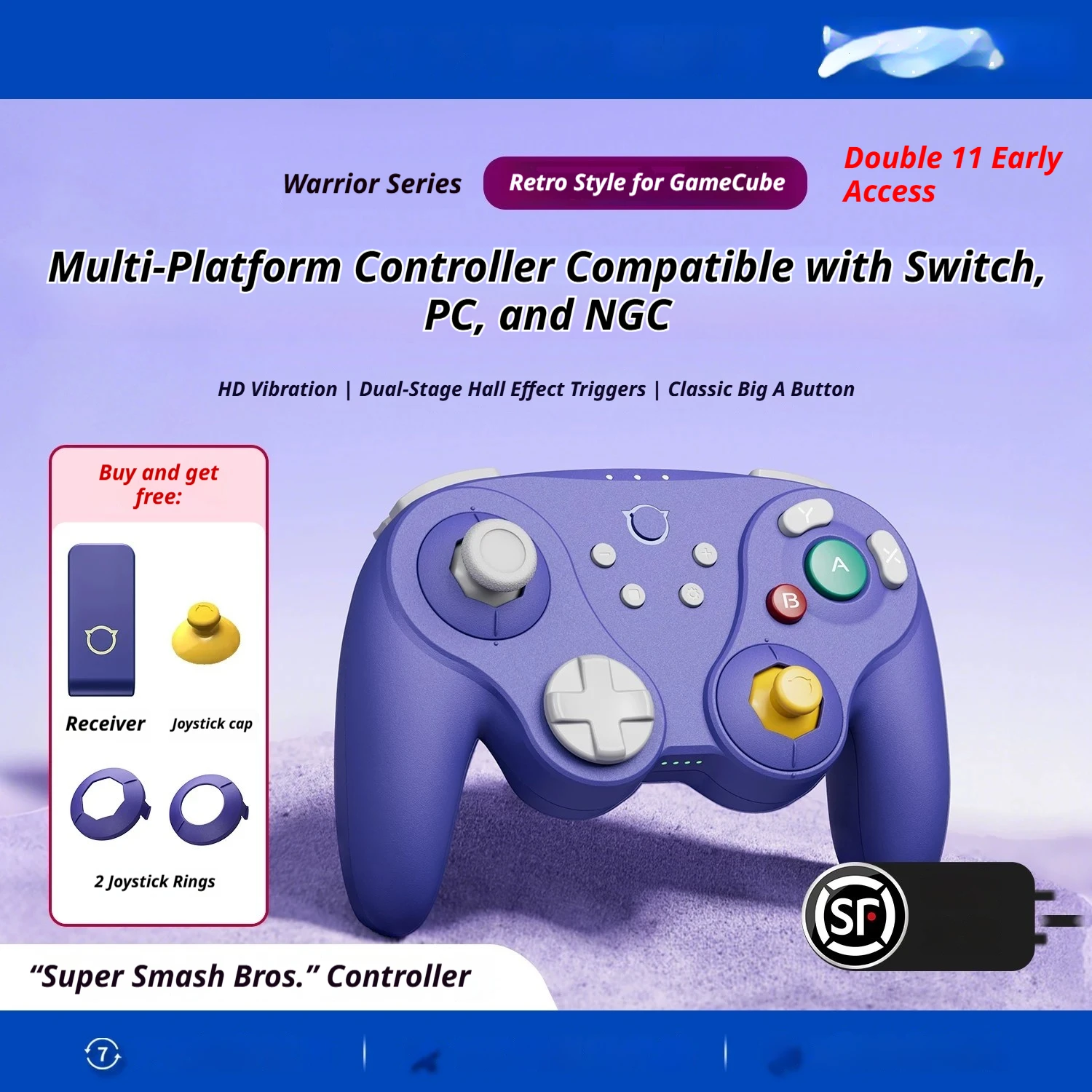 وحدة تحكم ألعاب لاسلكية بتصميم - مراجعة Wireless Retro Controller Bluetooth Gamepad وسعره
