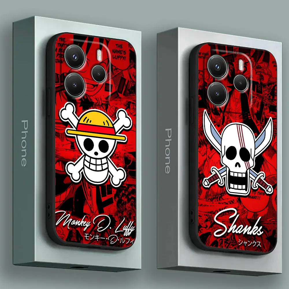 One Piece Logo Softcase für Xiaomi Redmi Note 15 14 13 12 11 10 Pro Plus 5G und Redmi 15C 15 14C 13C 12C Rückseitige Handyhülle