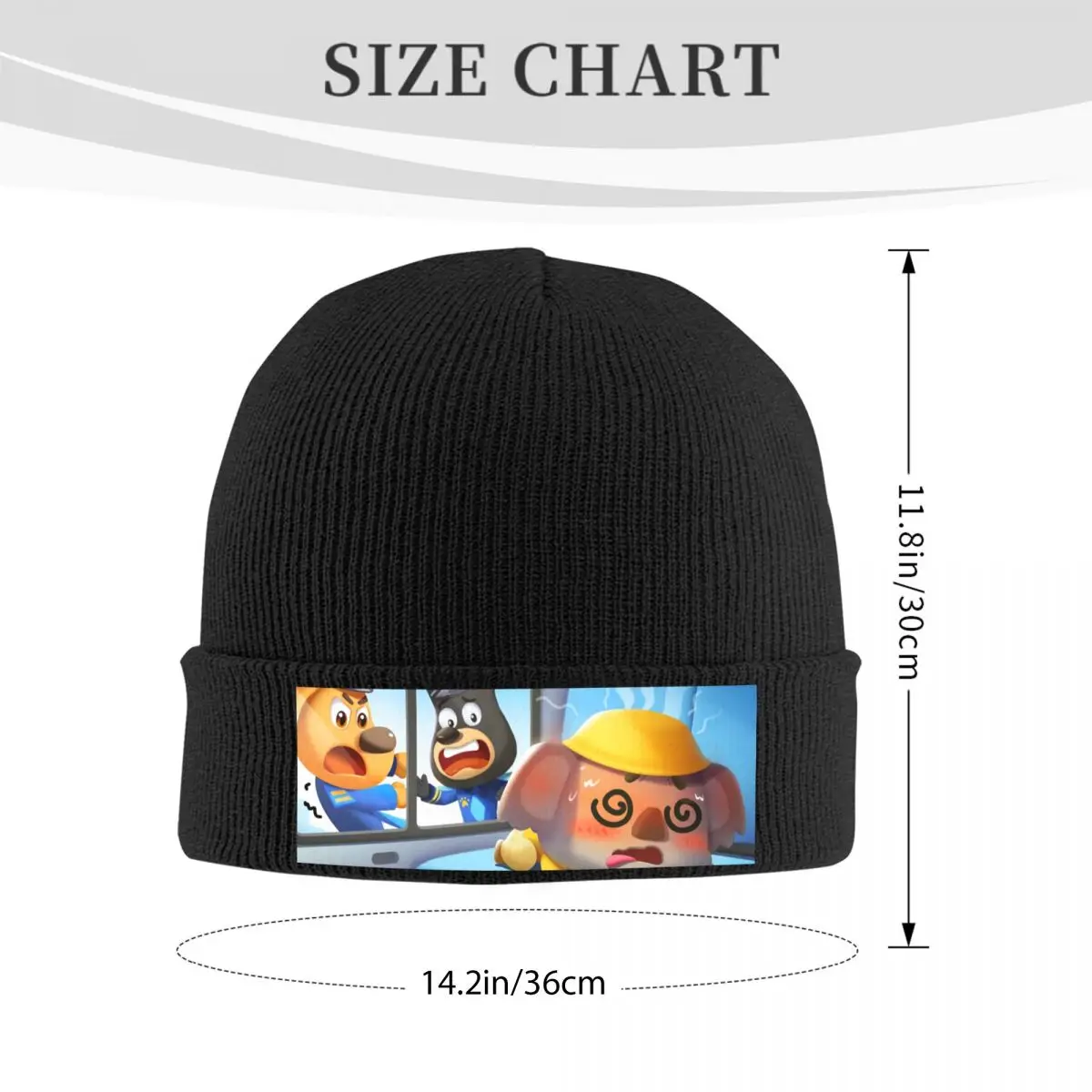 Sheriff Labrador Warm Knitted Cap Fashion Bonnet Hat Autumn Winter Outdoor Beanies Hats for Unisex Adult