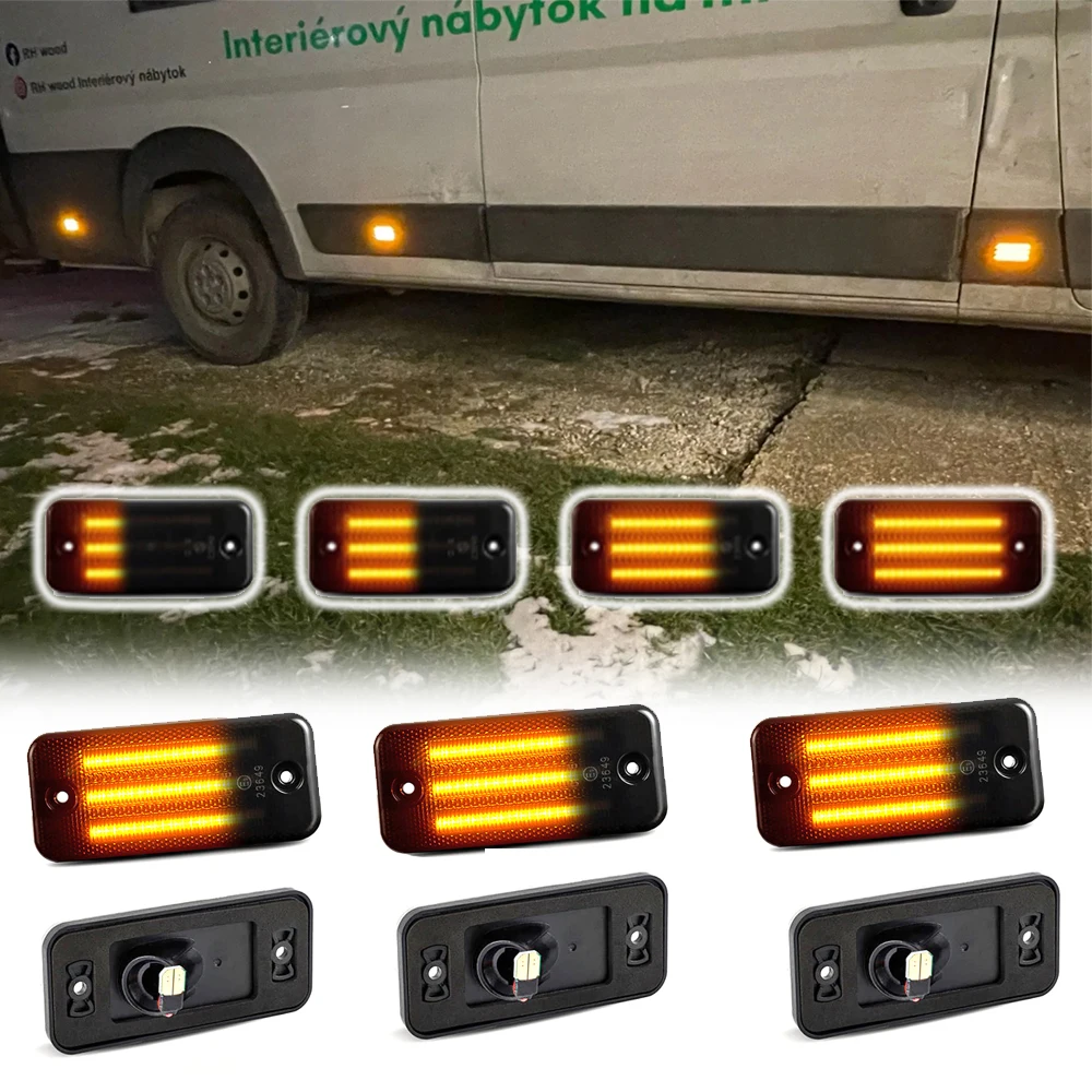 6pcs LED Repeat Blinker Side Marker Light for Iveco Daily EuroStar diesel EuroTech Stralis EuroTrakker Fiat Ducato Amber Lamp