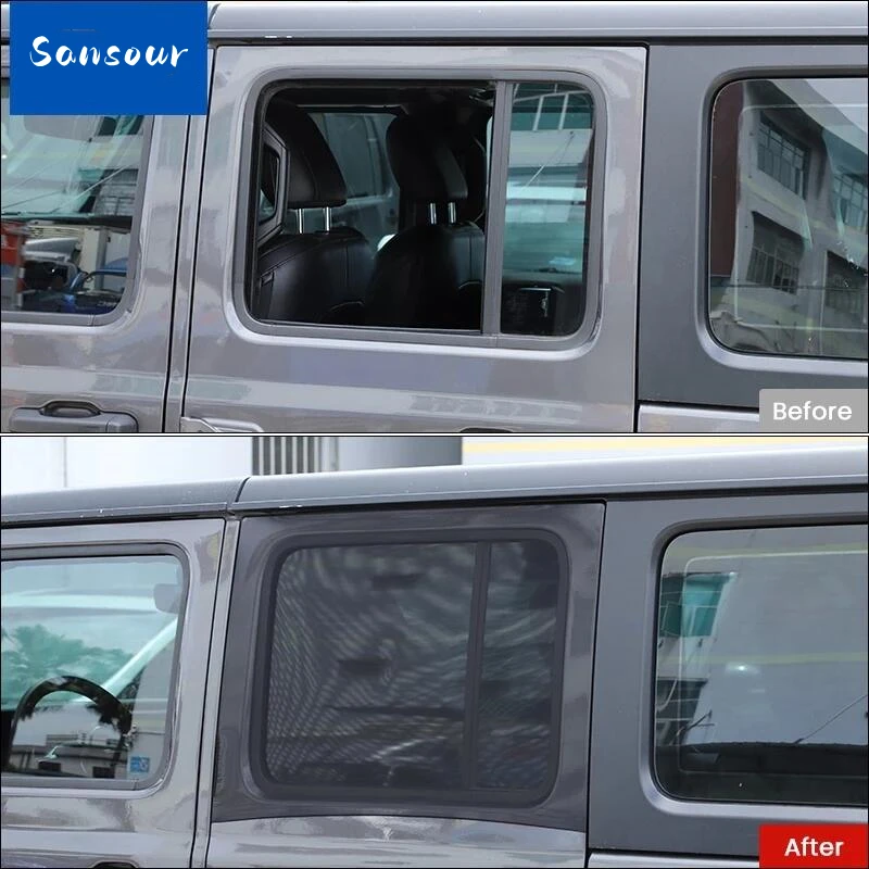 Car Curtain Anti-UV Sun Block Visor Cover Front Rear Window Sunshade Cover Insect Net for Jeep Wrangler TJ JK JL JT for Jimny