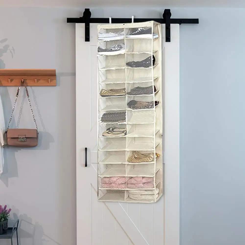 160cm Over The Door Shoe Rack Hanging Shoe Organizer With 26 Large Pockets Over-the-Door Storage Bag For Closet Door Dormitory view 4
