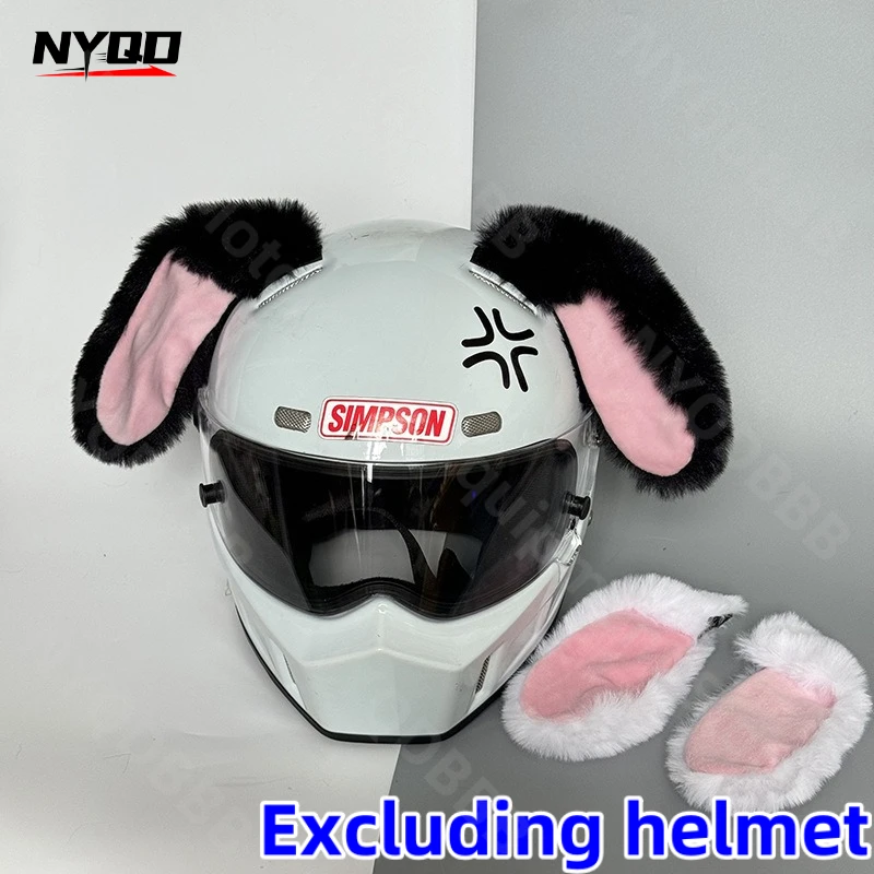 

Складное ухо кролика, украшение для мотоциклетного шлема, аксессуары для кошачьих ушей, лыжный шлем, универсальное украшение, быстросъемная наклейка