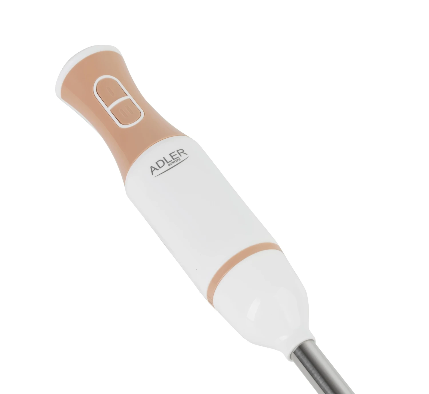 Immagine 6: Frullatore manuale da 500 W, acciaio inossidabile a 2 velocità, design elegante in oro bianco, perfetto per mousse e zuppe di panna