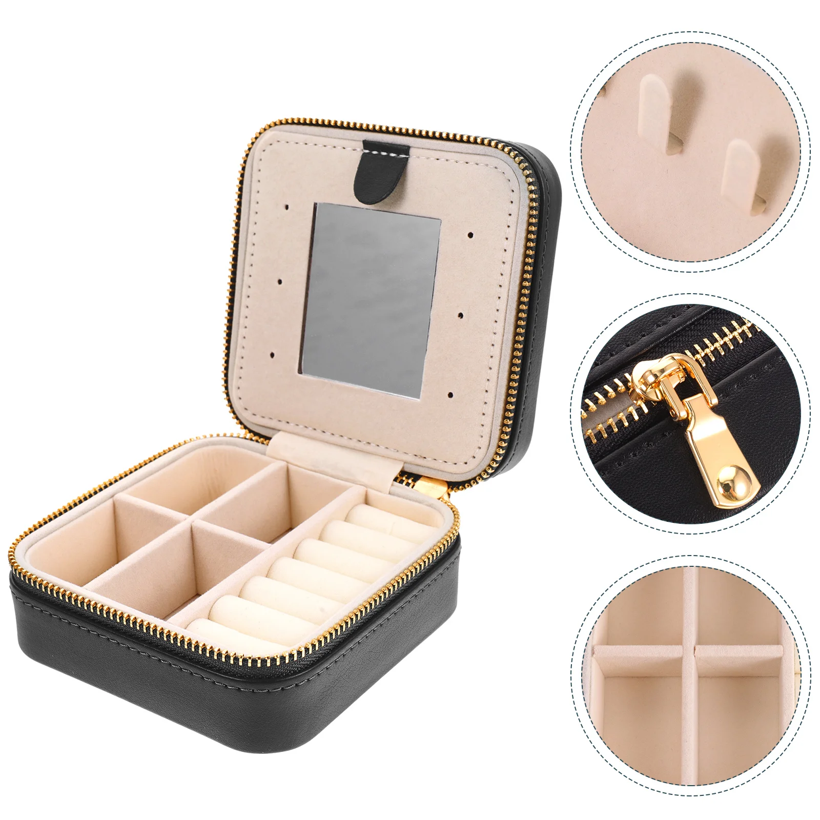 

Двухслойная шкатулка для драгоценностей с ромбовидным узором, дорожный портативный органайзер для хранения, чехол для серег, колец, браслетов, компактный, легкий вес