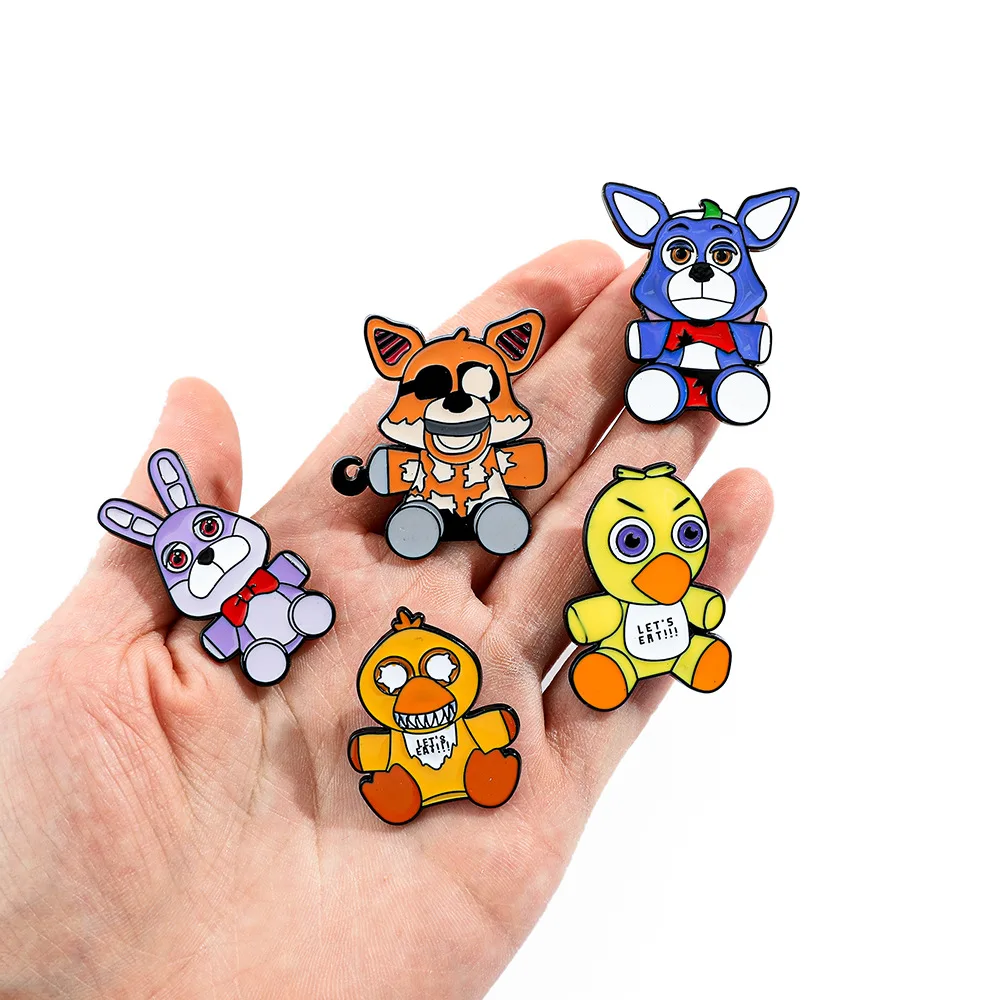 Animal Brooch Cartoon Cute Toy Bear Series Metal Badge Small Accessories Wholesale Cap Pins and Badges Decorative Brooches Lapel
