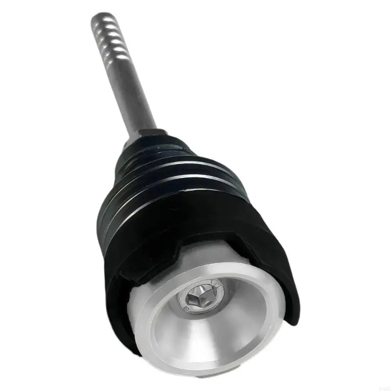 D5BE Anodized Motorcycle Engine Oil Dipstick with Aluminum Construction, Threaded Body and Tool Socket for Level Checking