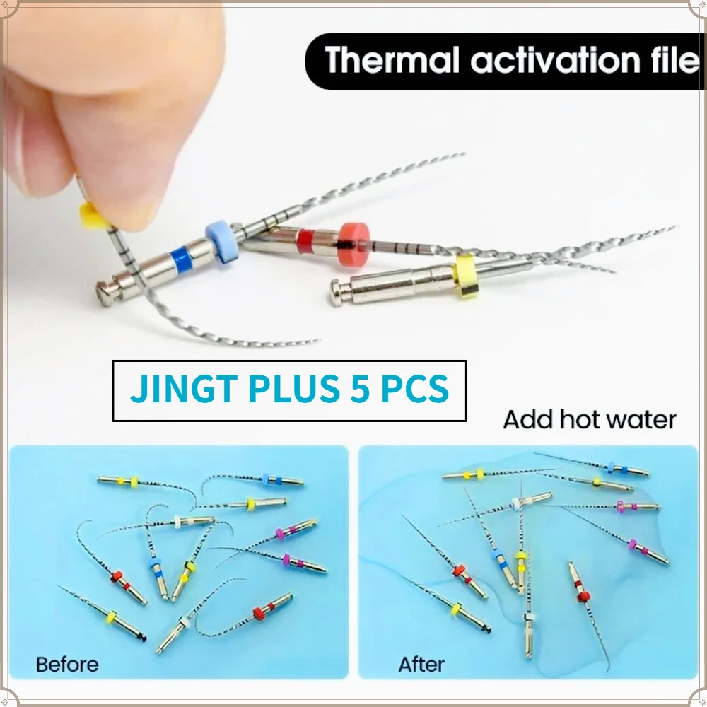 JINGT PLUS 5 Boxes Heat-Activated NiTi Rotary Files Premium Anti-Broken High Toughness Endodontic Tools for Dental Doctors