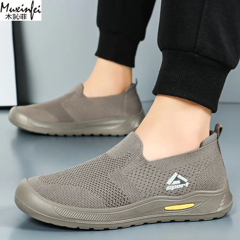 

Men's Summer Shoes Fabric Shoes Sneaker New Breathable Mesh Lazy Shoes Soft Soled Men's Fabric Casual Sneaker Sale