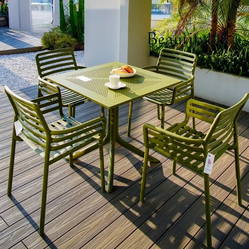 

Outdoor courtyard tables and chairs Open-air garden Terrace Balcony Leisure outdoor square table