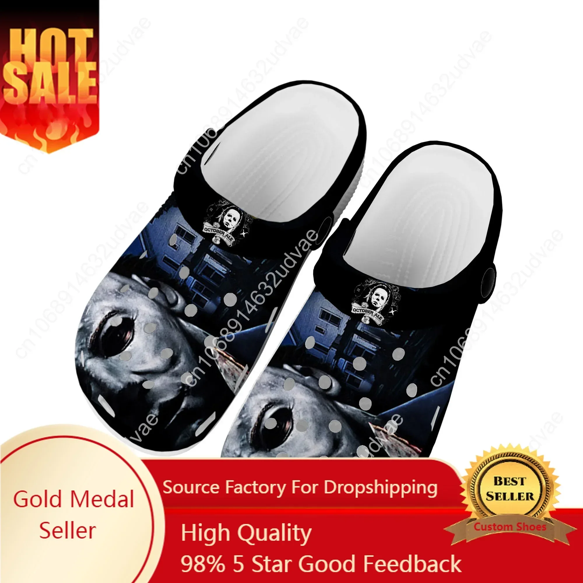 

Movie Michael Myers Home Clogs Custom Water Shoes Horror Halloween Mens Womens Teenager Shoe Garden Clog Beach Hole Slippers