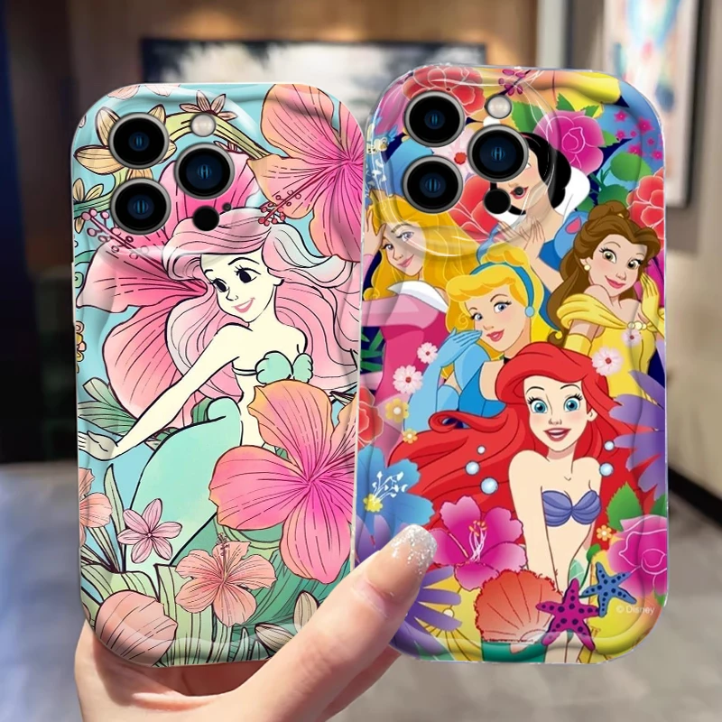 

Beautiful Disney Art Princess For Apple iPhone 15 14 13 12 11 XS XR X Pro Max Plus Wave Oil Soft Phone Case