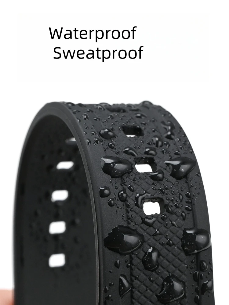 Resin TPU Watch Strap For Casio EDIFICE Series 5119 EF-552 Sports Waterproof Sweatproof  Silicone 19mm Watch Band Men Bracelet