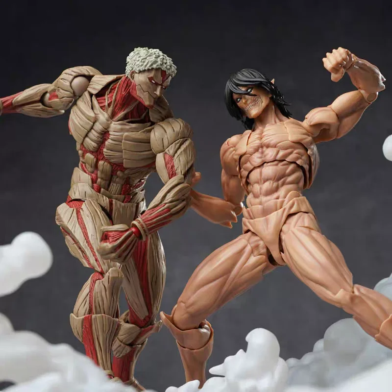

New Attack On Titan Figure Revoltech The Armored Titan Action Figures Amazing Yamaguchi Yoroi No Kyojin Reiner Braun Pvc Model