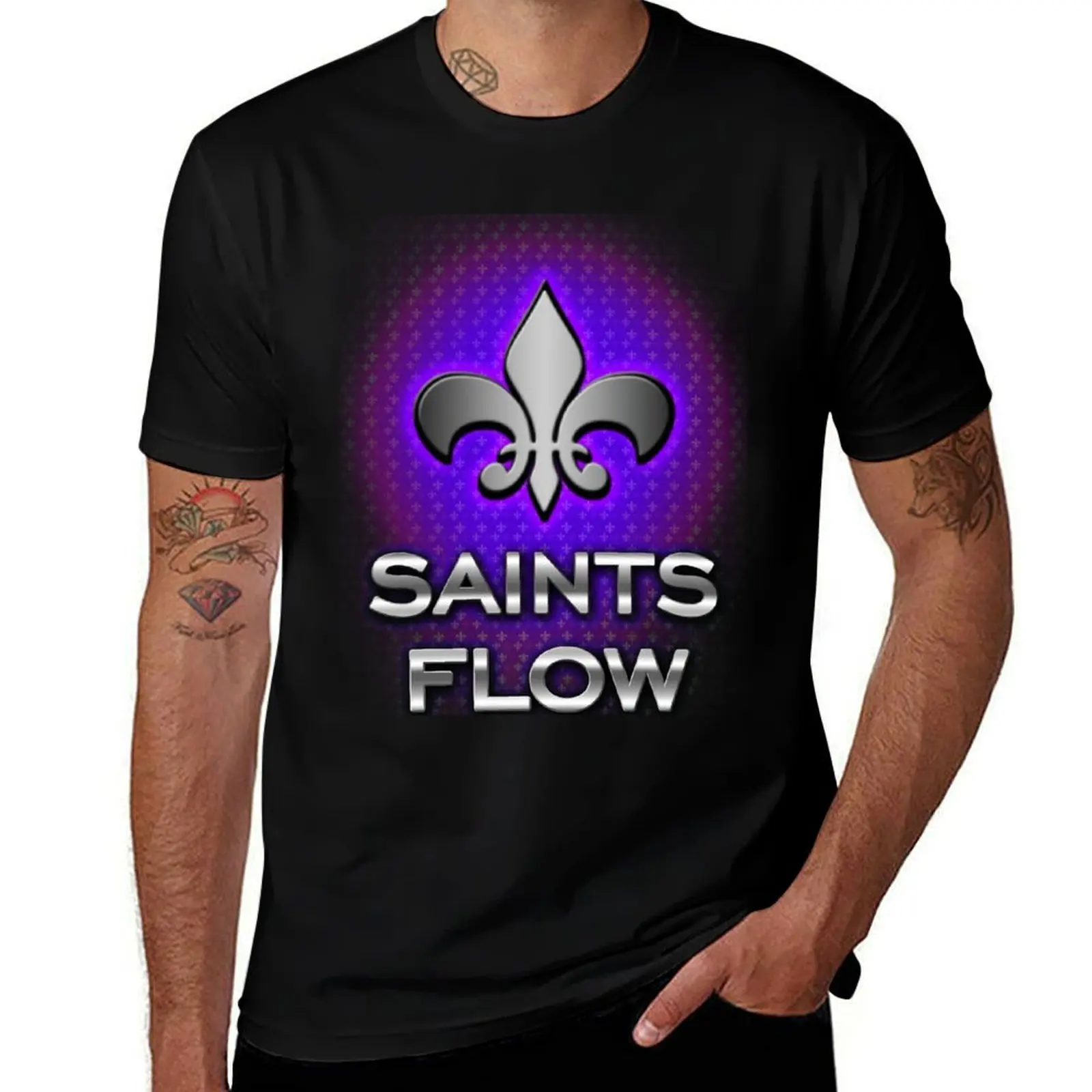 

Saints Flow T-Shirt funny t shirts cotton t shirt men 100% cotton luxury brand t shirt man cotton T-shirt